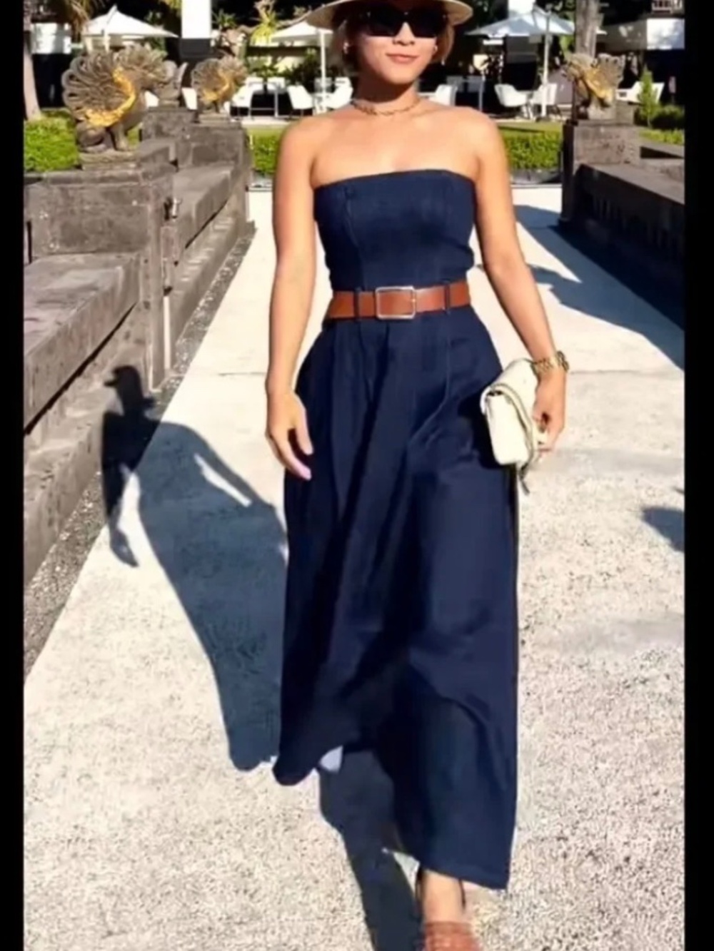 NWT ZARA Z1975 BELTED DENIM MIDI DRESS XS